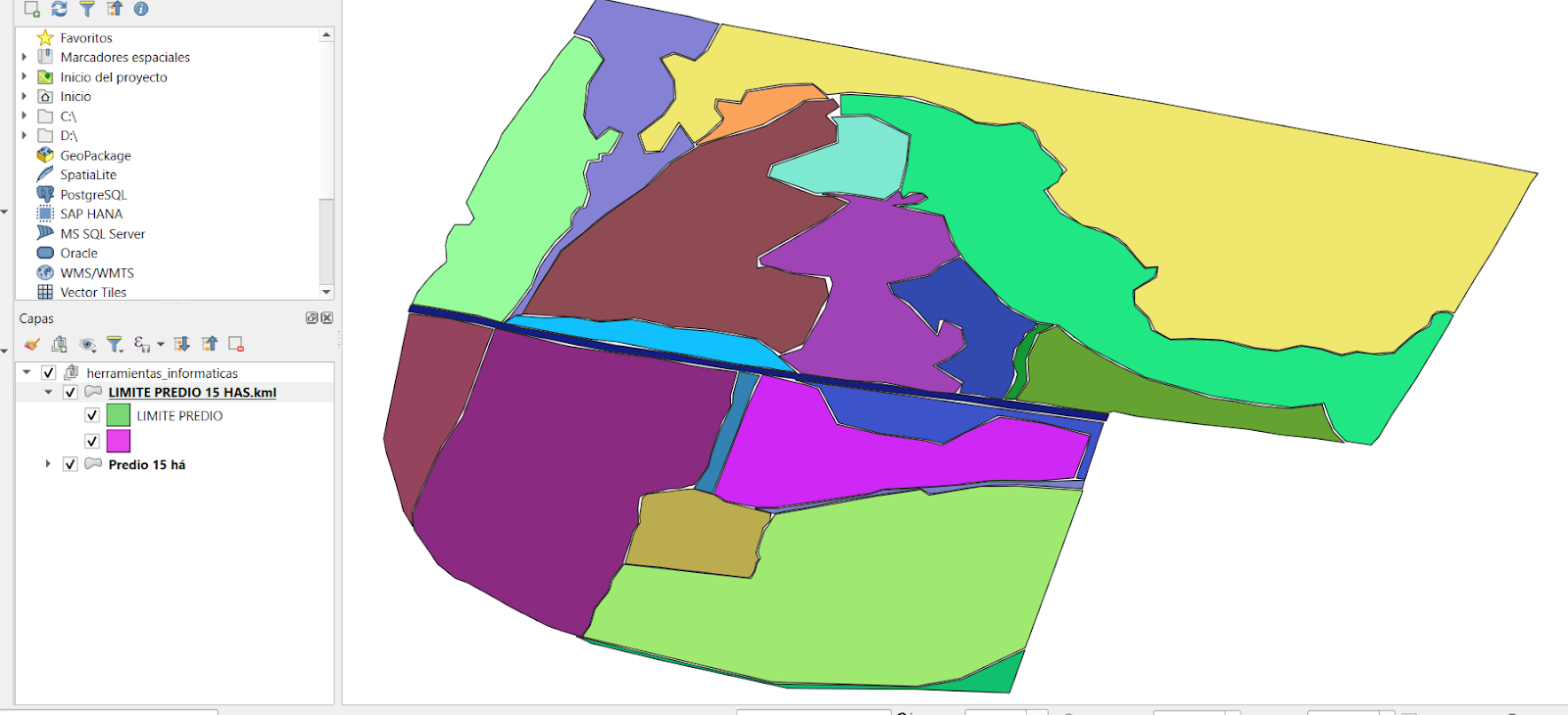 Image of a digital cartography made with Qgis