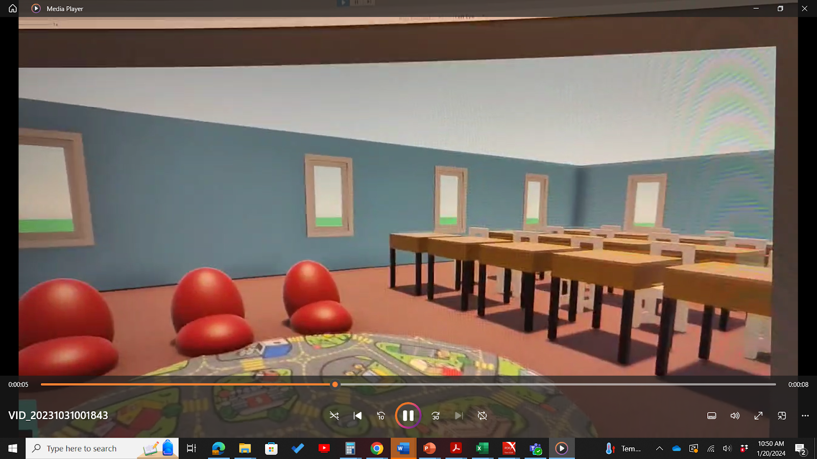 A computer screen shot of a room

Description automatically generated